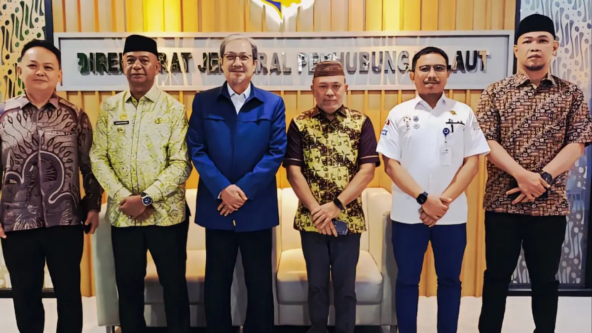 Direktur Kepelabuhan Kementerian Perhubungan RI Muhammad Anto Julianto menerima audiensi Pemkab Boltim di Jakarta mediasulut.id