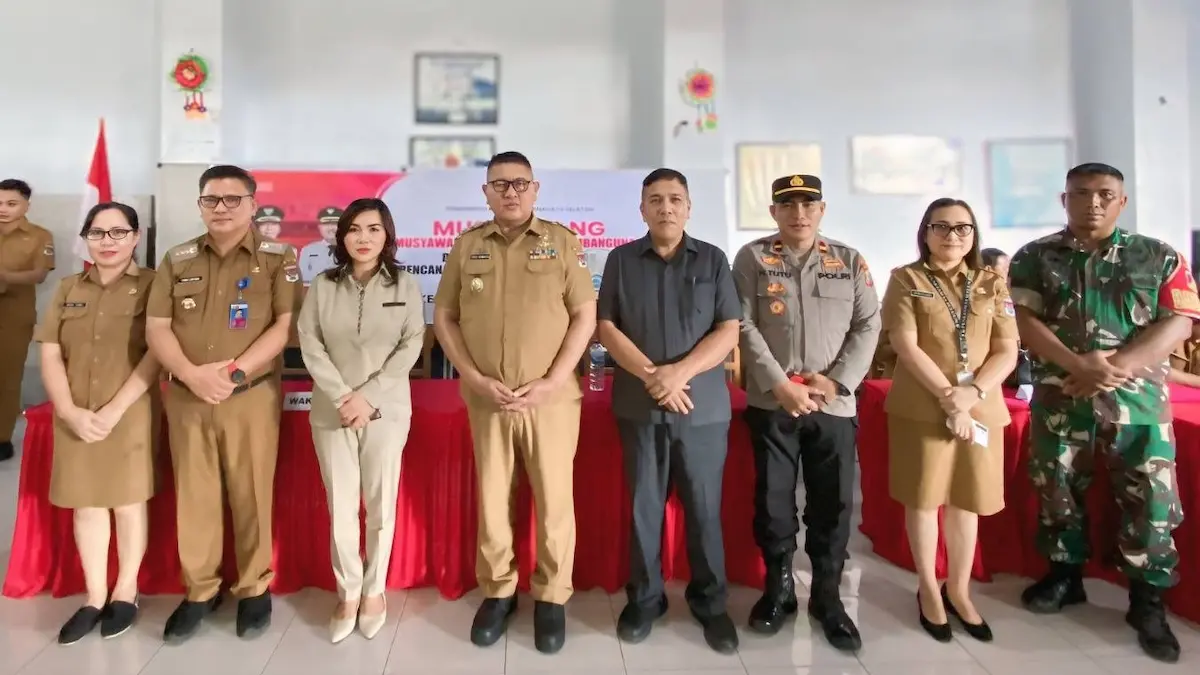 Wakil Bupati Minahasa Selatan bersama Forkopimca dan tokoh masyarakat saat Musrenbang RKPD Kecamatan Suluun Tareran mediasulut.id