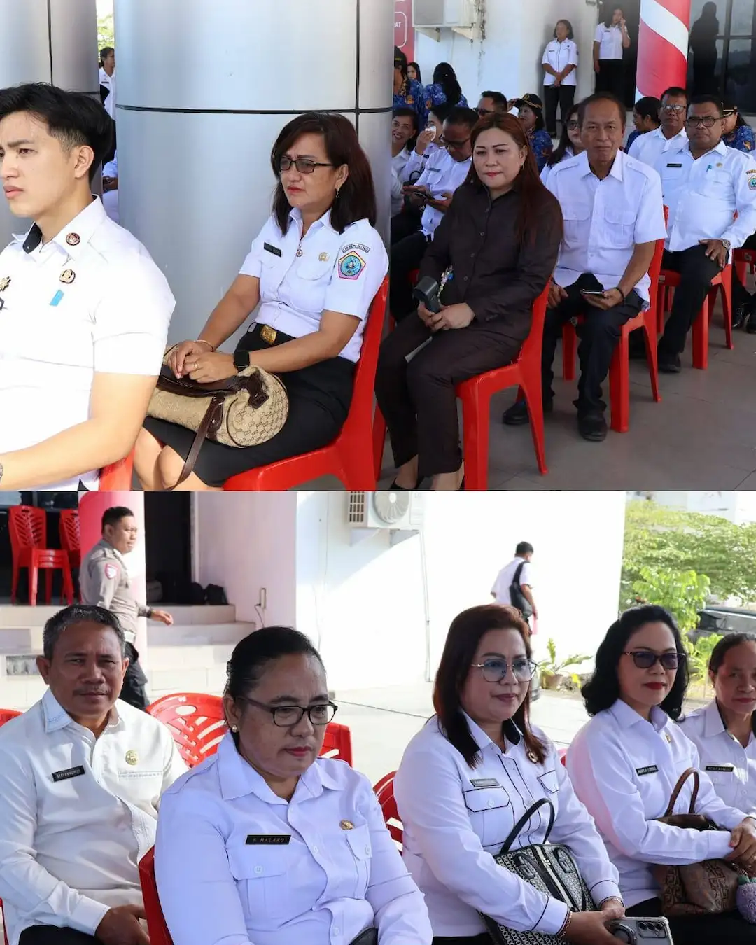 Forkopimda Kepulauan Talaud menghadiri prosesi pelantikan dan sumpah jabatan PPPK paruh waktu di halaman Kantor Bupati mediasulut.id