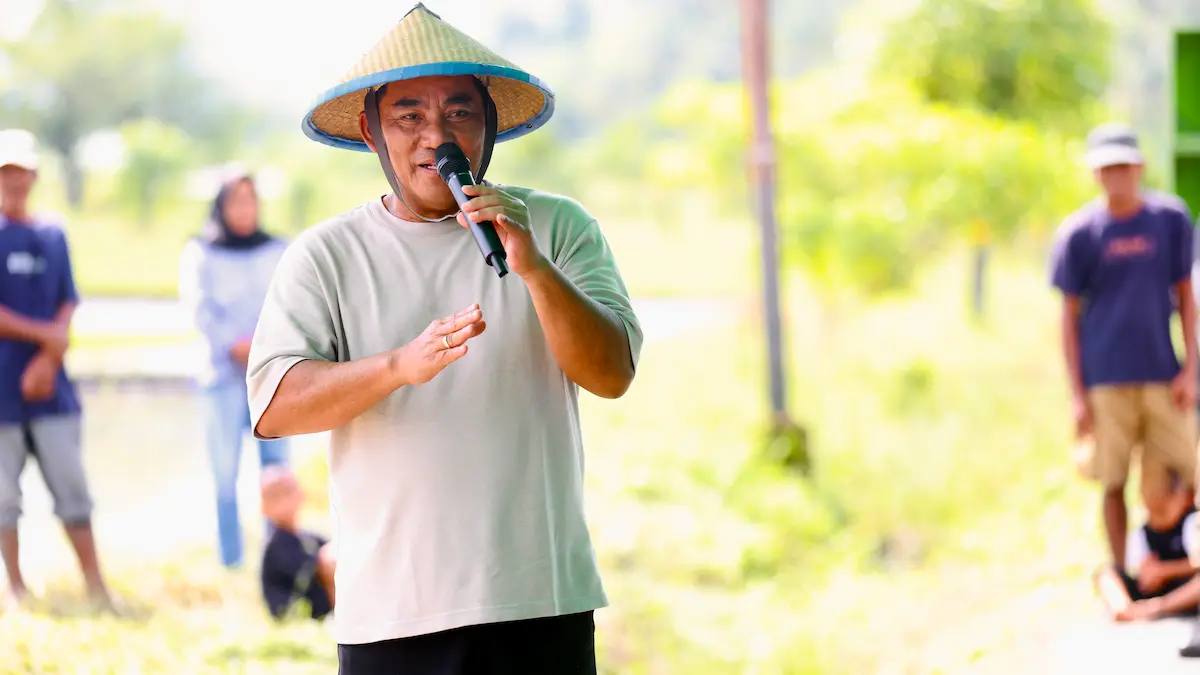 Gubernur Sulawesi Utara memberi sambutan pada Gerakan Tanam Padi di Bolmong mediasulut.id