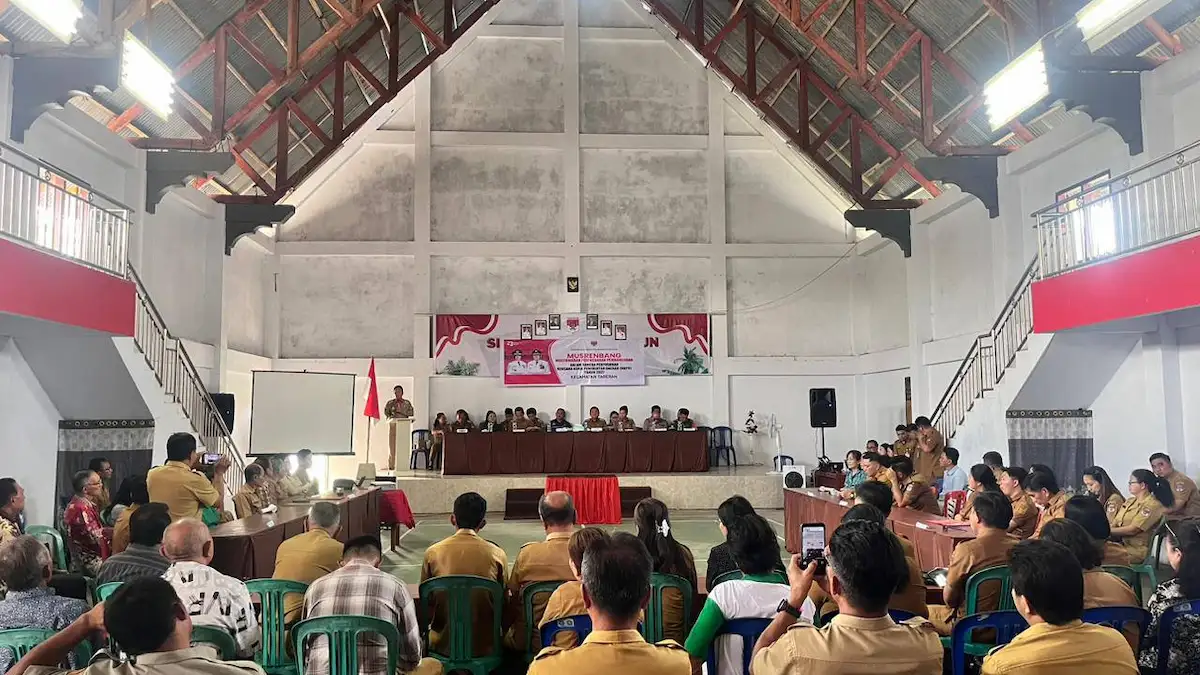 Suasana Musrenbang Kecamatan Tareran bahas pemerataan ekonomi dan pembangunan desa Minahasa Selatan mediasulut.id