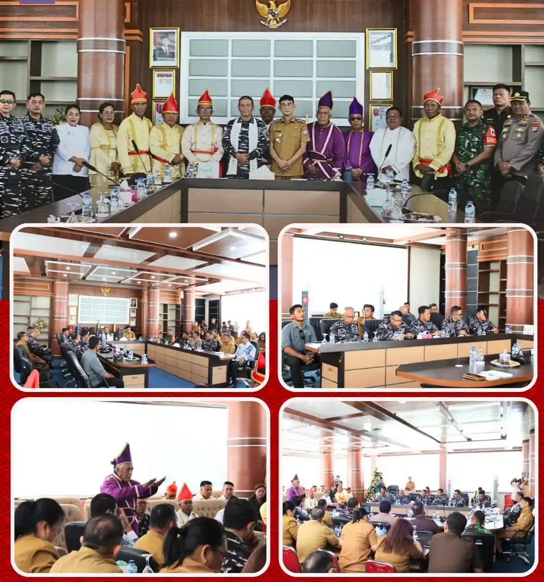 Suasana dialog damai antara Pemerintah Kabupaten Kepulauan Talaud dan TNI Angkatan Laut pasca insiden Melonguane mediasulut.id