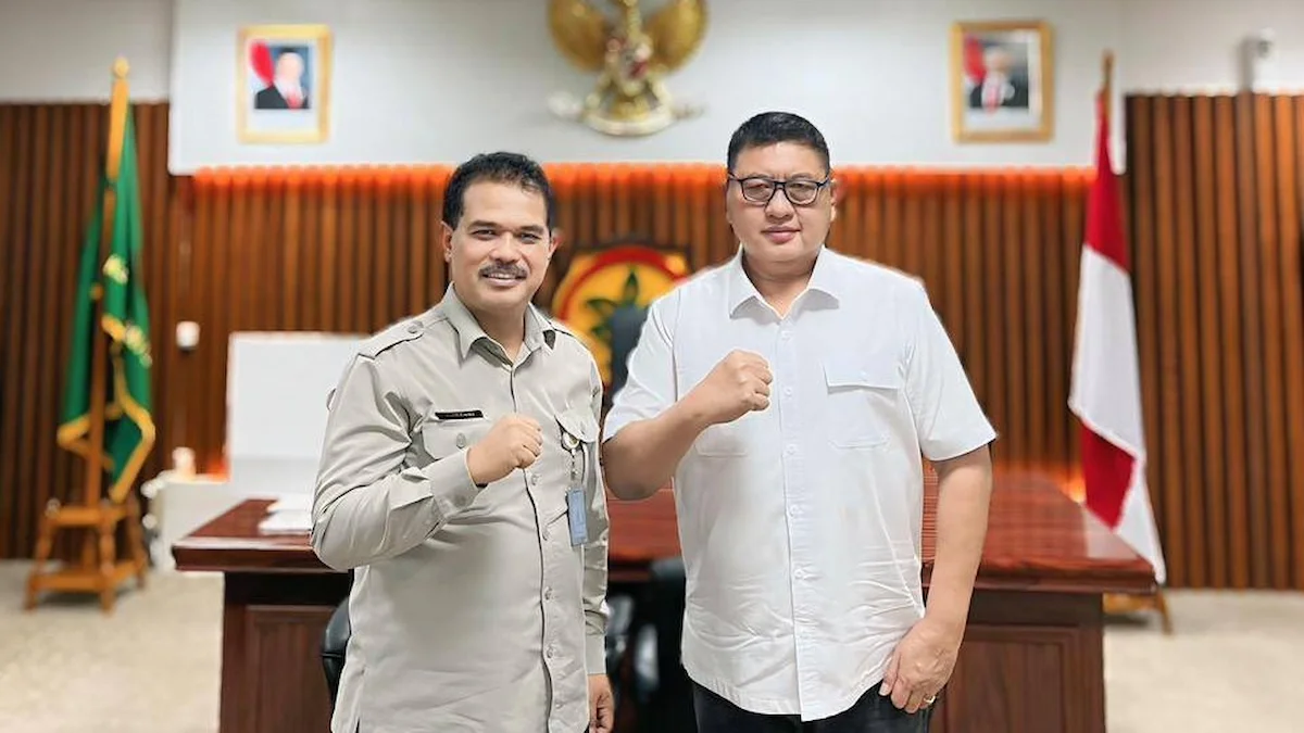 Wabup Minsel Theodorus Kawatu bersama Sekjen Kementerian Pertanian Suwandi di Jakarta mediasulut.id