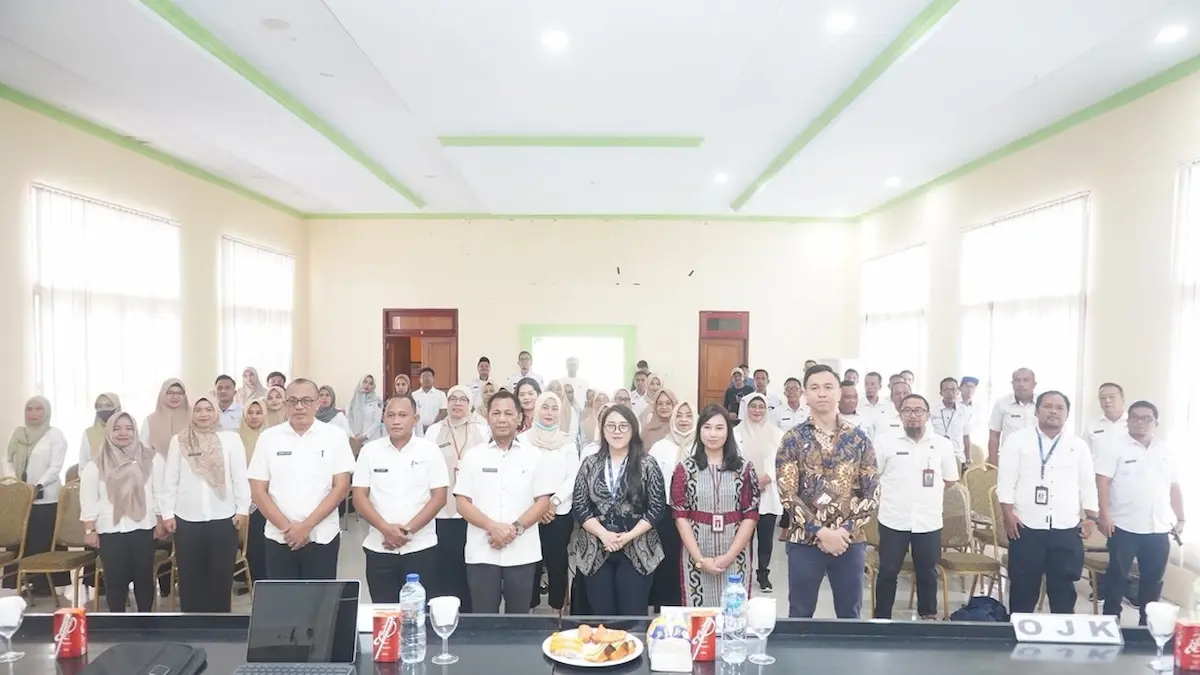 Aparatur Sipil Negara Kabupaten Bolaang Mongondow Utara mengikuti sosialisasi pasar modal di Aula Pohohimbunga Bapelitbangda Boltara mediasulut.id
