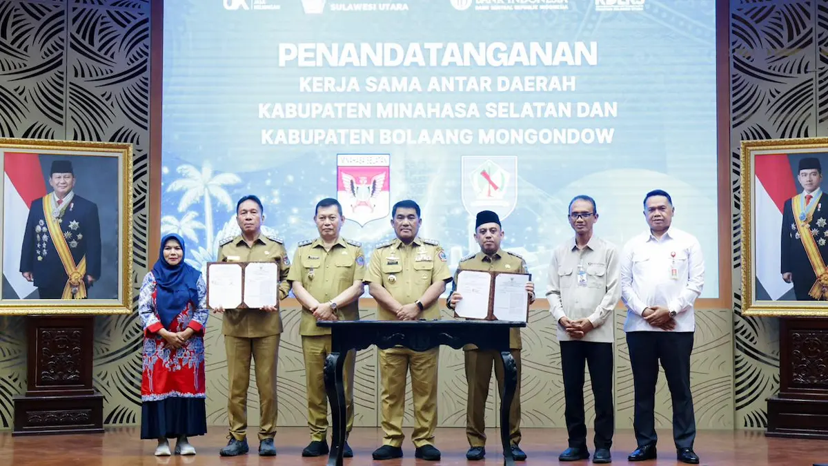 Gubernur Yulius bersama kepala daerah di Bank Indonesia Sulut mediasulut.id