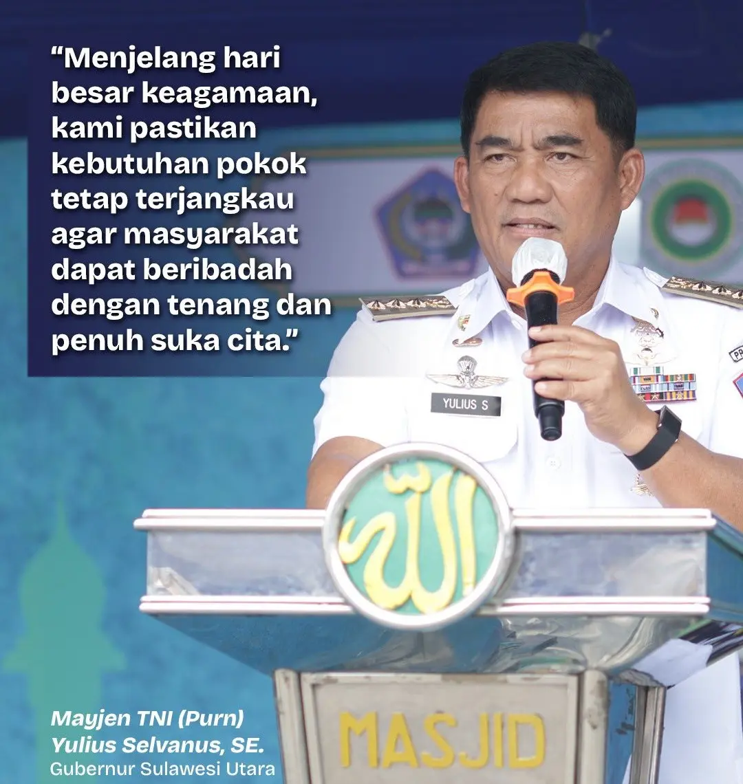 Gubernur Yulius berpidato soal stabilitas harga di Bitung mediasulut.id