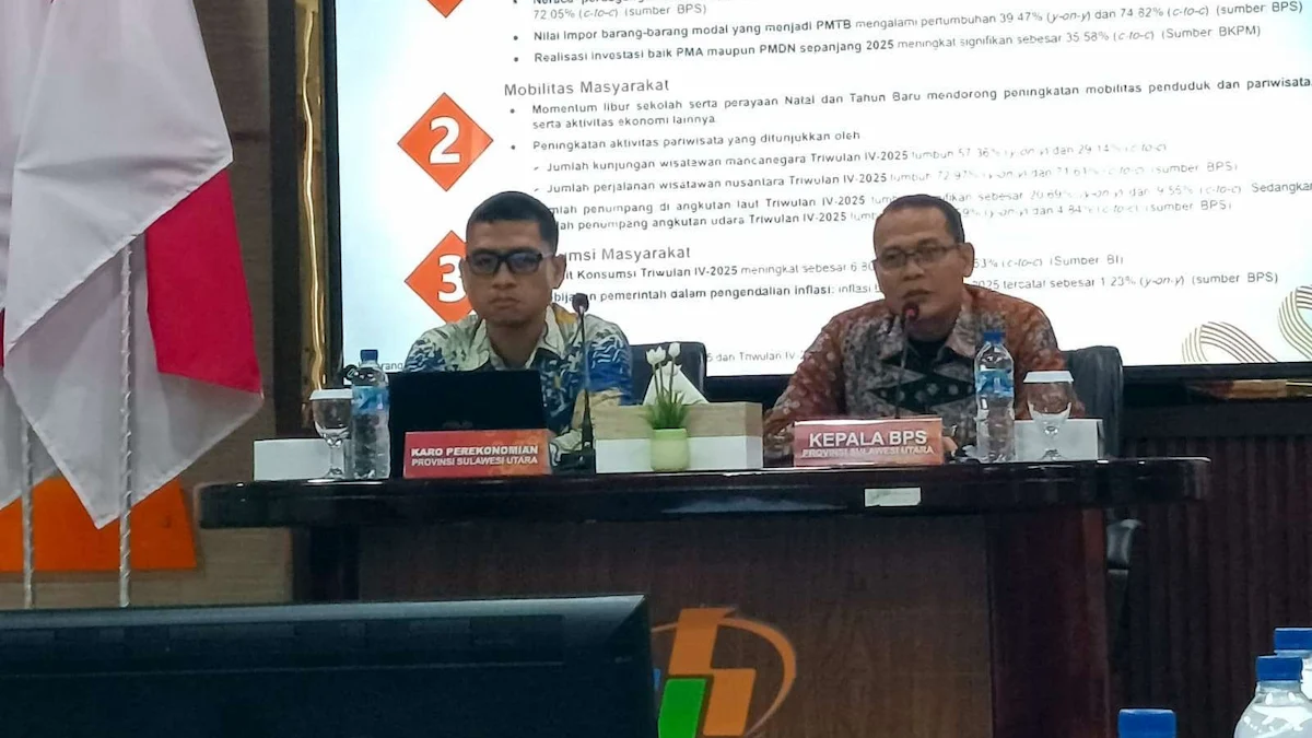 Kepala BPS Sulawesi Utara paparkan ekonomi Triwulan IV 2025 Manado mediasulut.id
