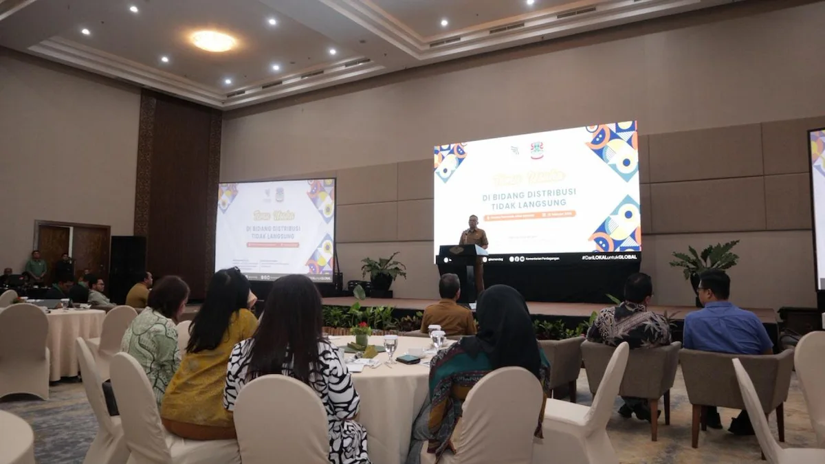 Suasana pembukaan temu usaha distribusi UMKM Pemkot Manado di hotel mediasulut.id