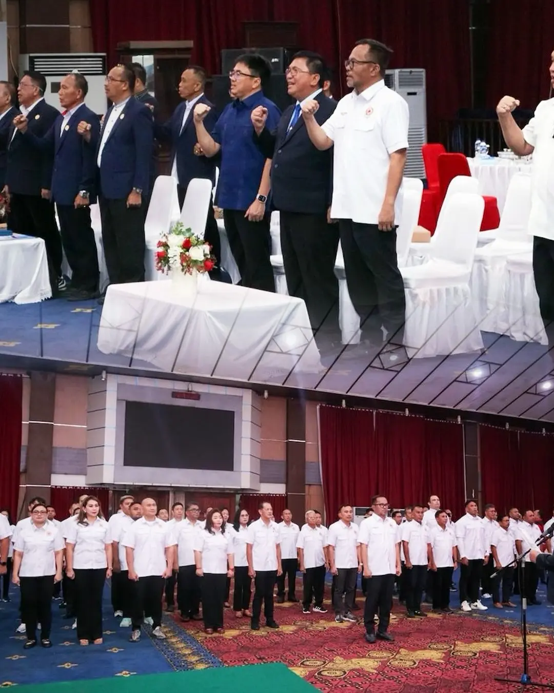 Pengurus KONI Manado ikuti pengambilan sumpah di Kantor Wali Kota mediasulut.id