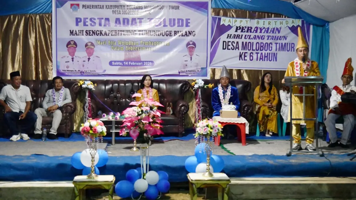 Wabup Argo Sumaiku sampaikan sambutan Tulude Boltim mediasulut.id