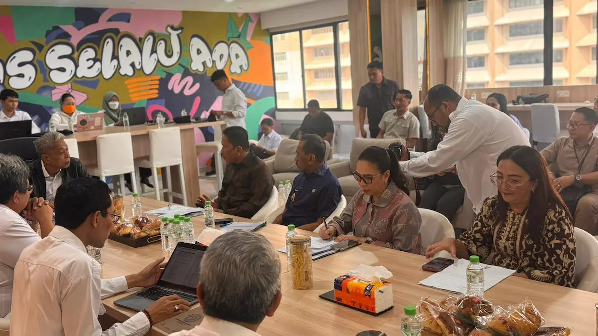 Suasana rapat koordinasi antara Pemkab Minahasa Selatan dan Kementerian Sosial RI yang membahas program kesejahteraan sosial di Jakarta, mediasulut.id