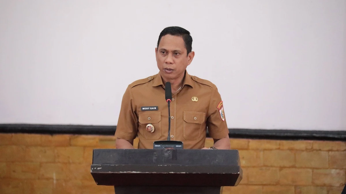 Wali Kota Kotamobagu Weny Gaib menyampaikan sambutan pada entry meeting BPK RI mediasulut.id