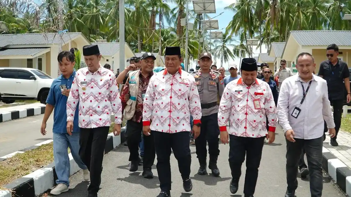 Bupati bolsel tinjau kawasan Huntap Gunung Ruang Modisi mediasulut.id