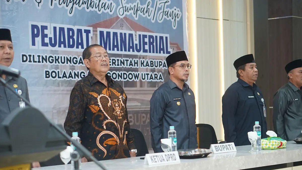 Bupati dan Ketua DPRD hadiri pelantikan pejabat Boltara mediasulut.id