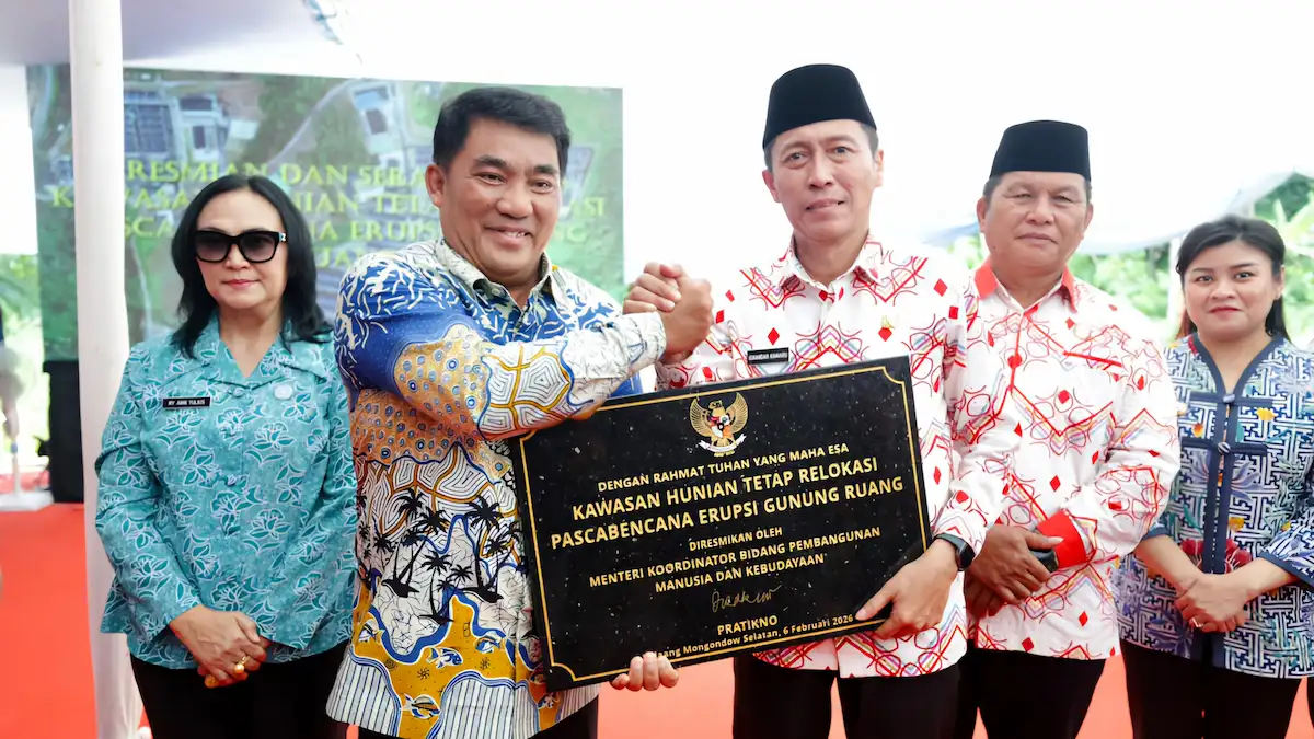 Peresmian kawasan huntap relokasi Gunung Ruang Bolsel mediasulut.id
