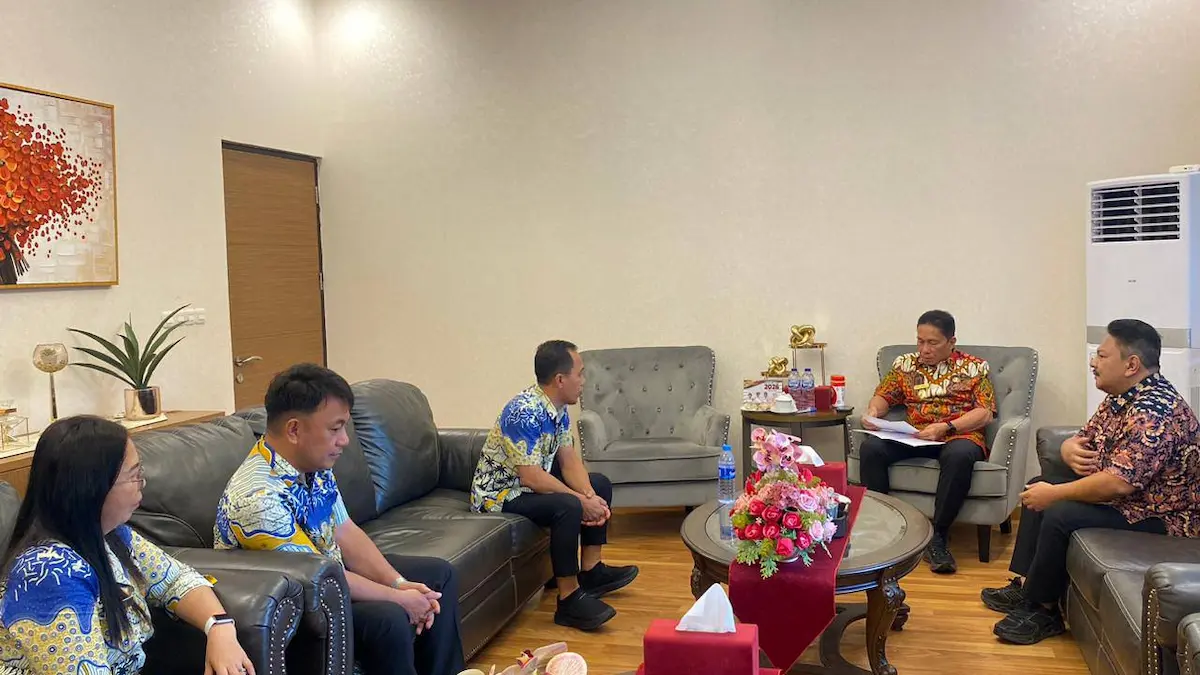 Suasana pertemuan Pemkab Minahasa Selatan dan Bapenda Sulut mediasulut.id