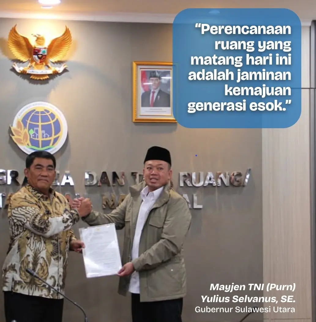 Yulius Selvanus terima dokumen RTRW dari Menteri ATR di Jakarta mediasulut.id