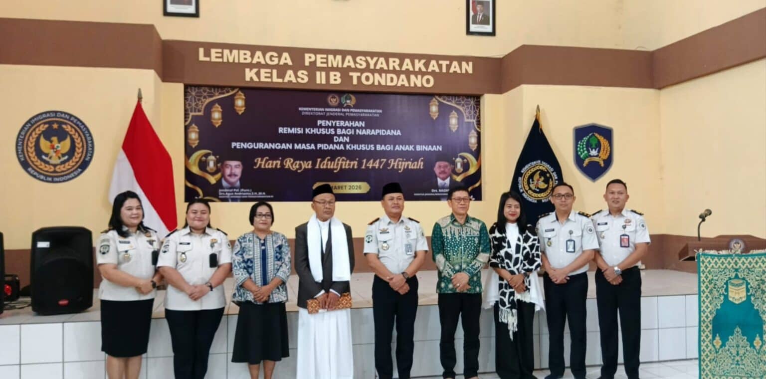 penyerahan remisi idulfitri lapas tondano minahasa maret 2026