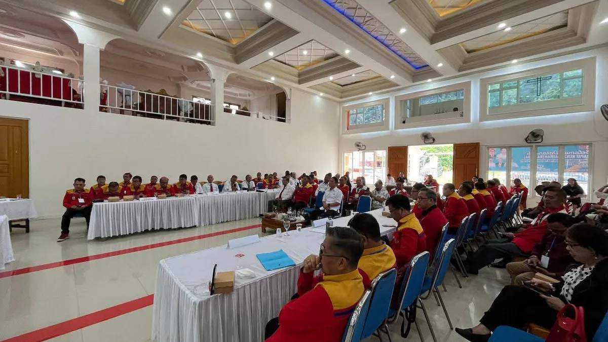 suasana peserta rapat kerja daerah pelprip gpdi sulawesi utara