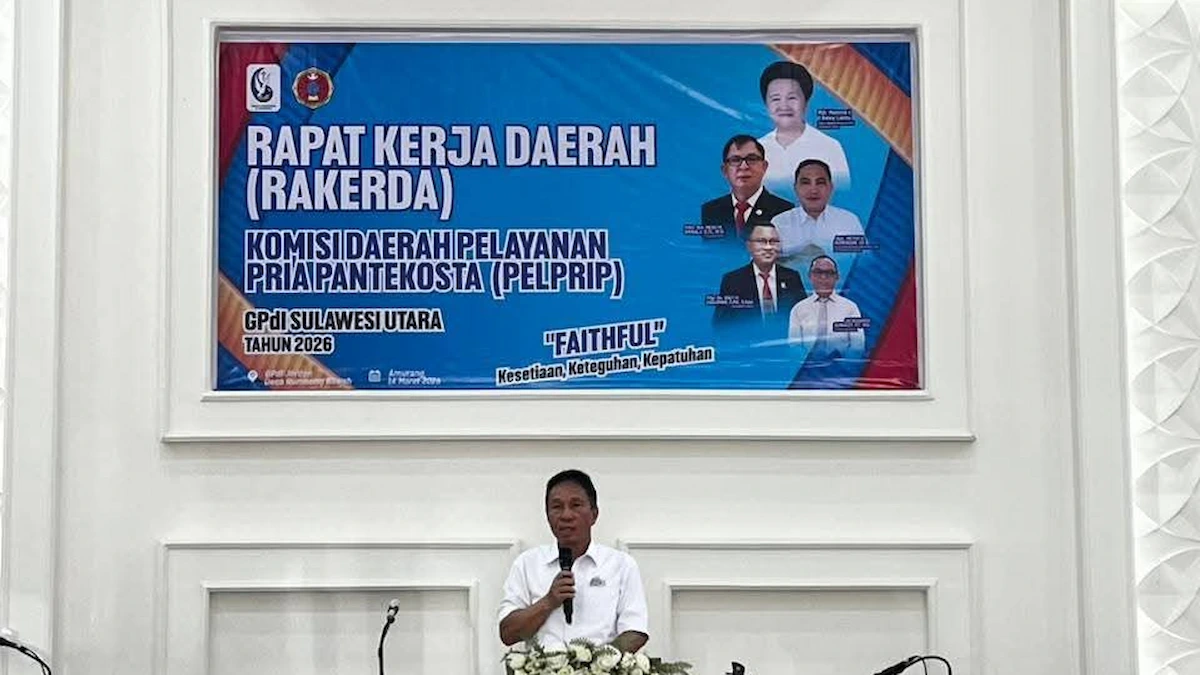 bupati franky wongkar membuka rakorda pelprip gpdi sulut di amurang