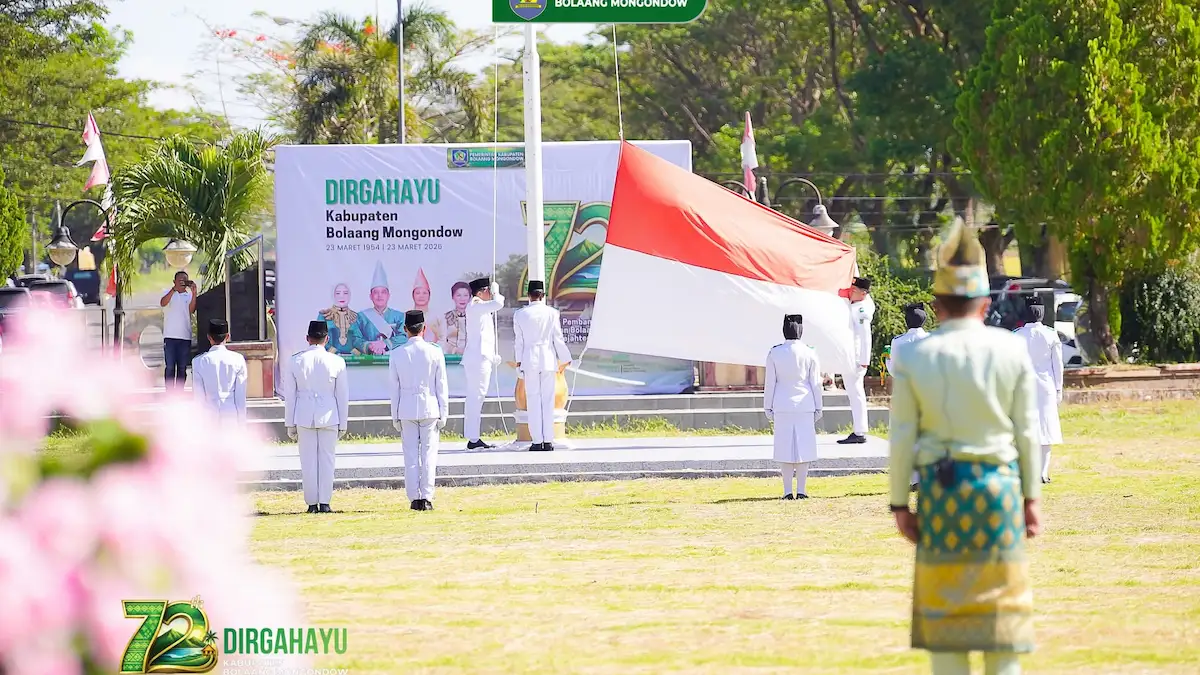 yusra alhabsyi pidato hut 72 bolmong di lapangan kantor bupati