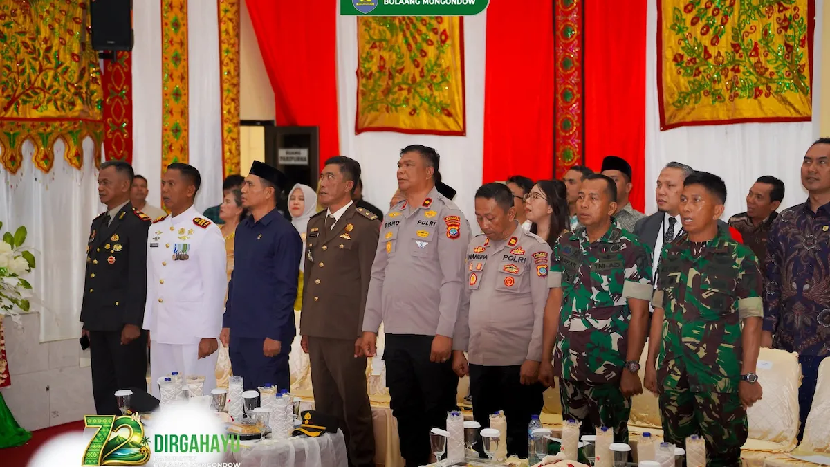 forkopimda bolmong hadiri rapat paripurna hut ke 72 di lolak