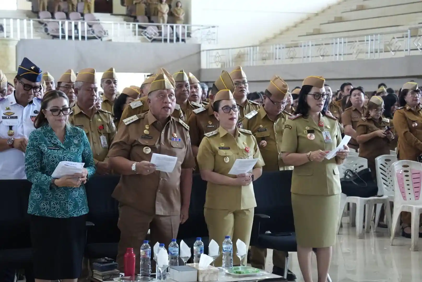 Suasana apel ASN dan ibadah oikumene Pemkab Minahasa