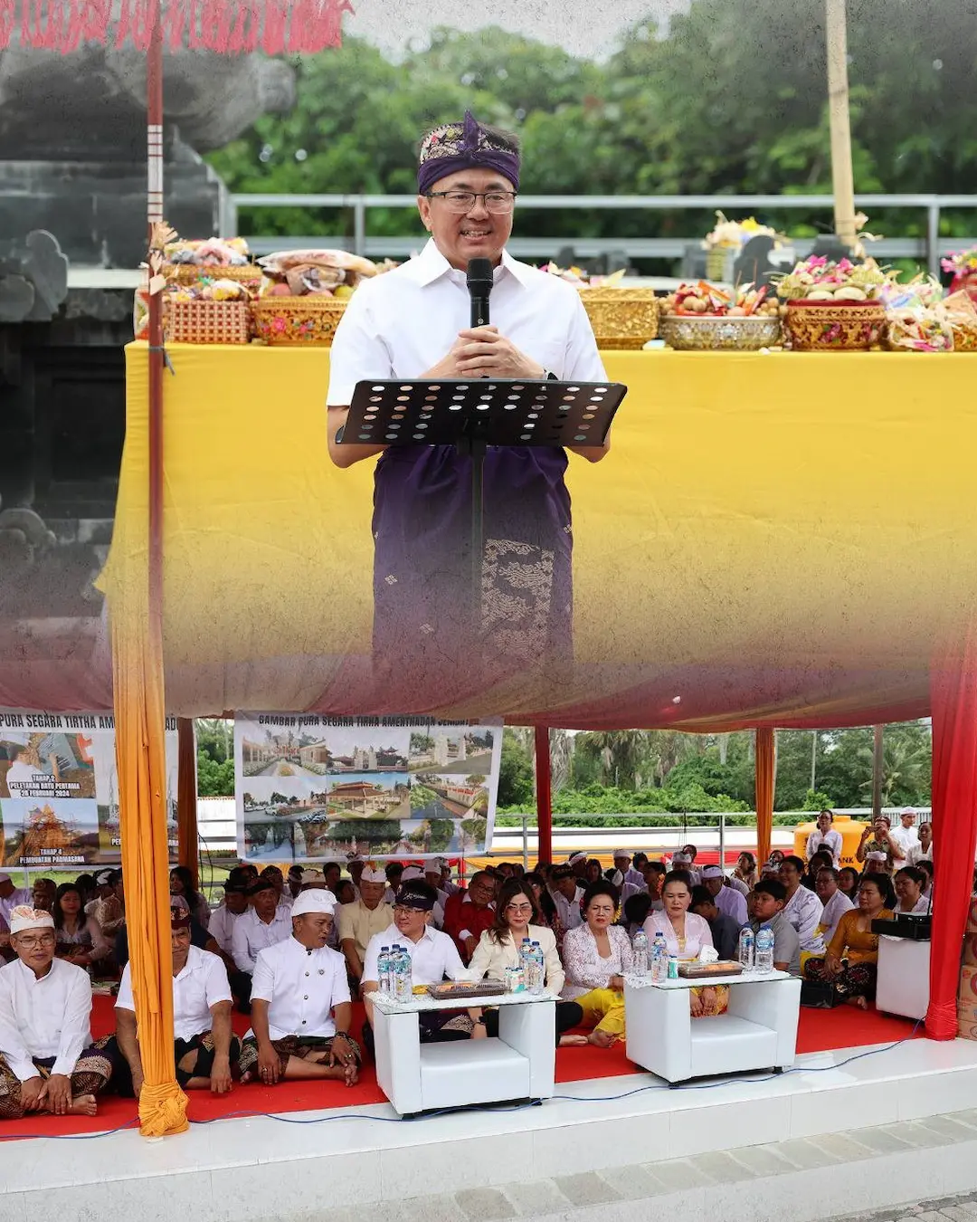 Andrei Angouw beri sambutan upacara Melasti Nyepi Tongkaina Manado