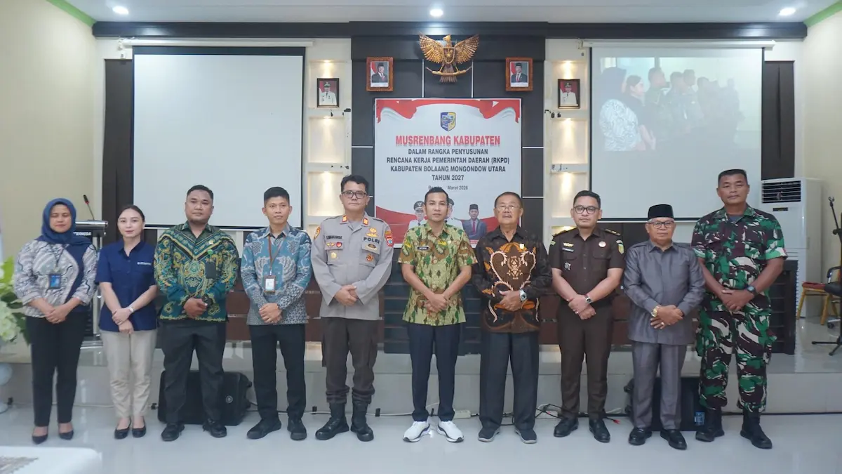 Wabup Boltara bersama unsur Forkopimda dan pejabat daerah pada Musrenbang RKPD 2027