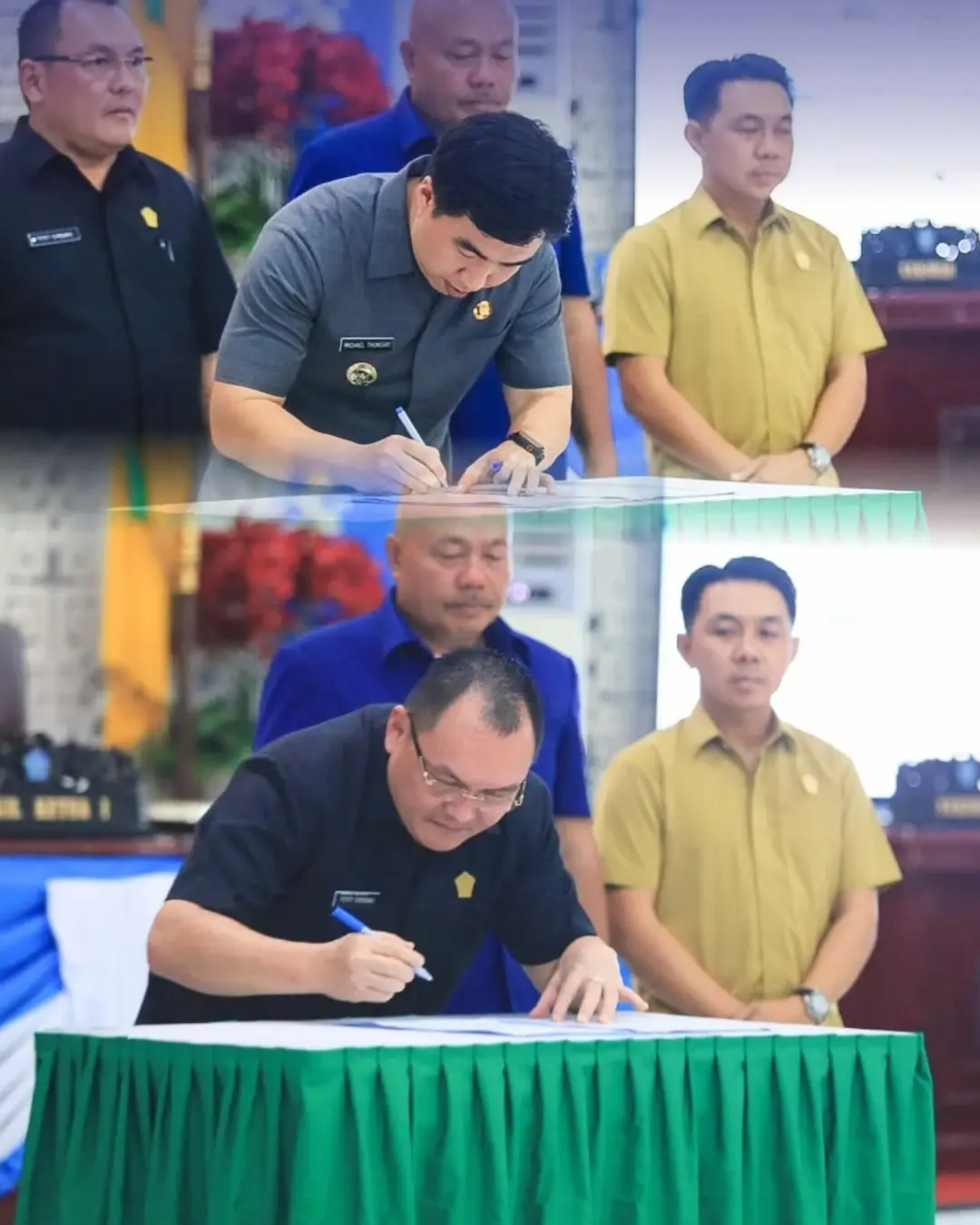 Penandatanganan dokumen LKPJ Sangihe dalam rapat DPRD