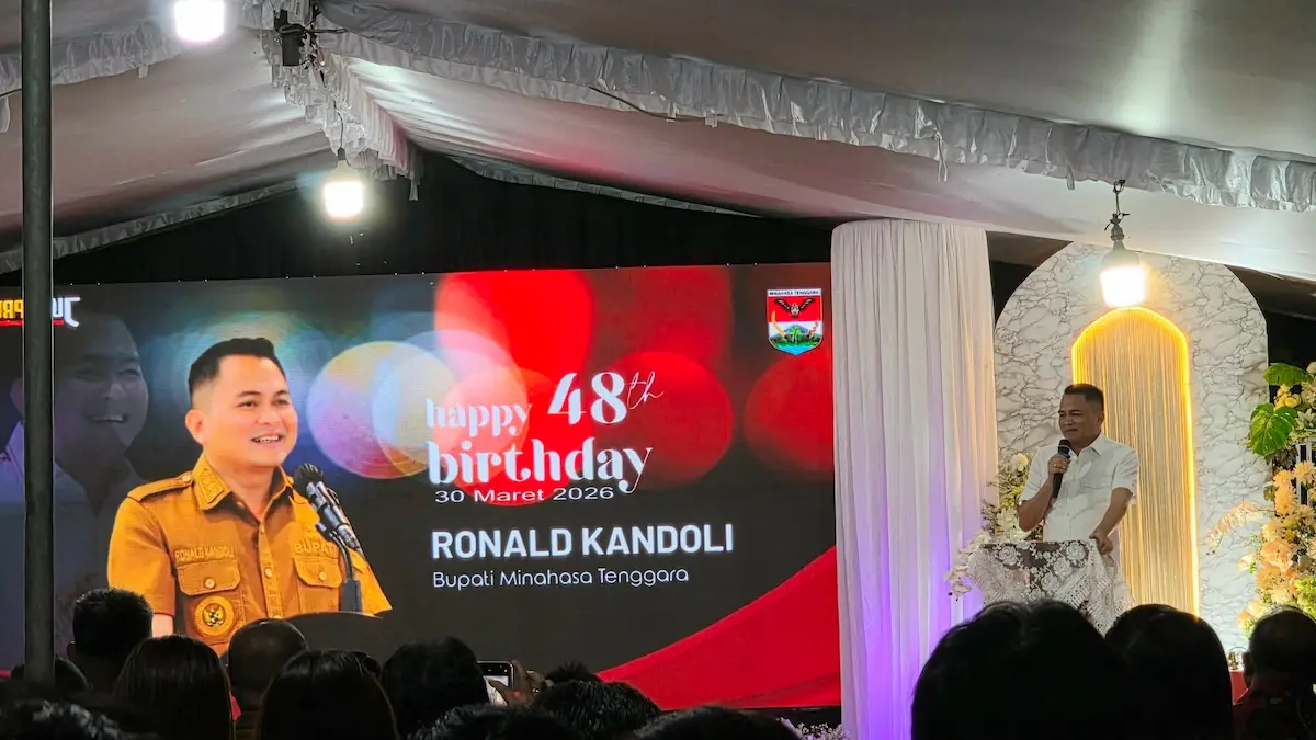 Suasana perayaan HUT 48 tahun Ronald Kandoli di Minahasa Tenggara