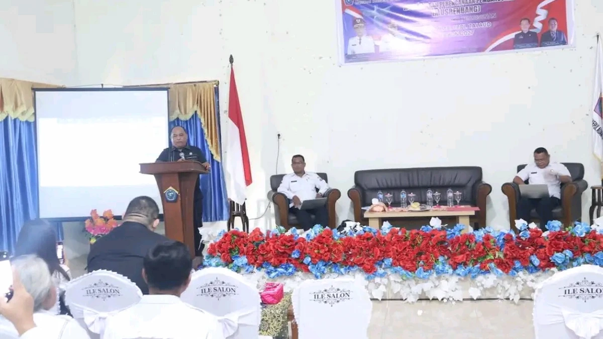 Pejabat Talaud menyampaikan sambutan Musrenbang RKPD 2027