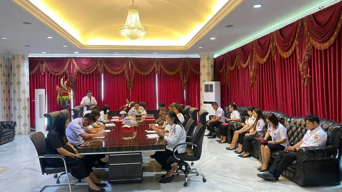 suasana rapat forkopimda di kantor bupati minahasa selatan