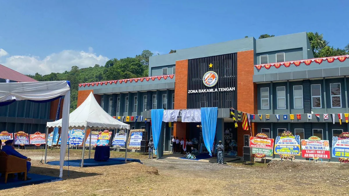 tampak depan gedung mako bakamla zona tengah kalasey sulawesi utara