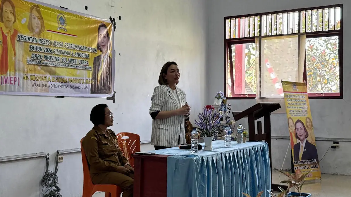 Michaela Paruntu menyampaikan aspirasi dalam reses DPRD Sulut Minsel