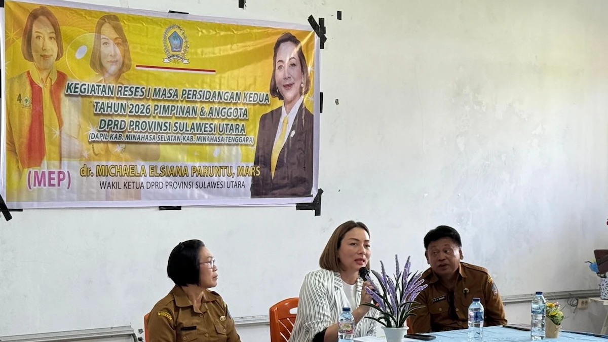 Michaela Paruntu berbicara dalam reses DPRD Sulut di Tareran