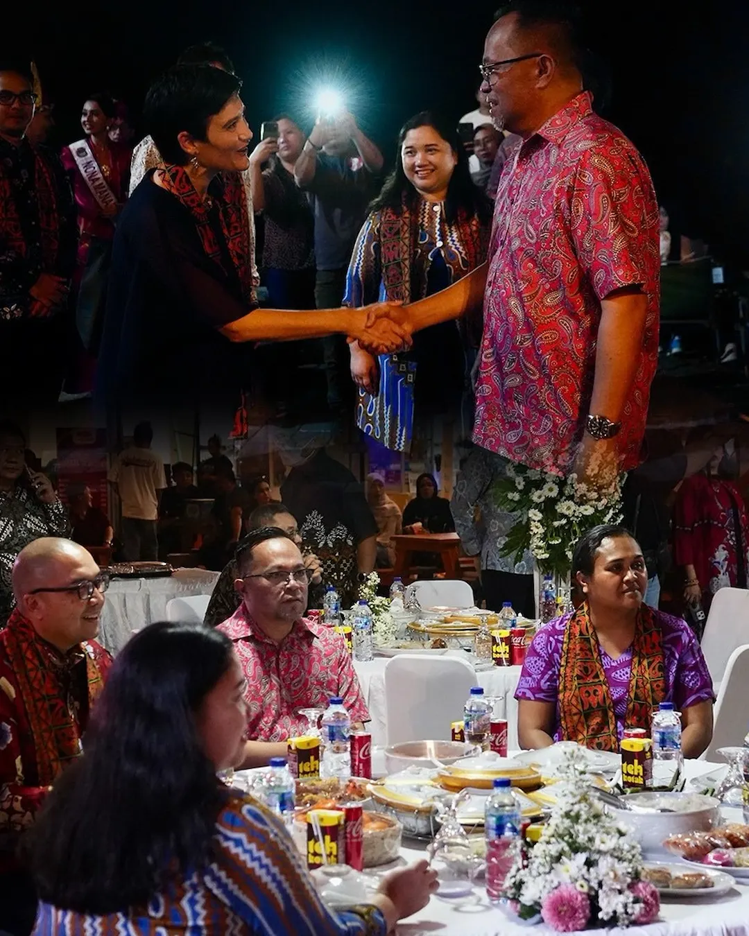 Suasana jamuan makan malam diplomatik blue economy di Manado Bay
