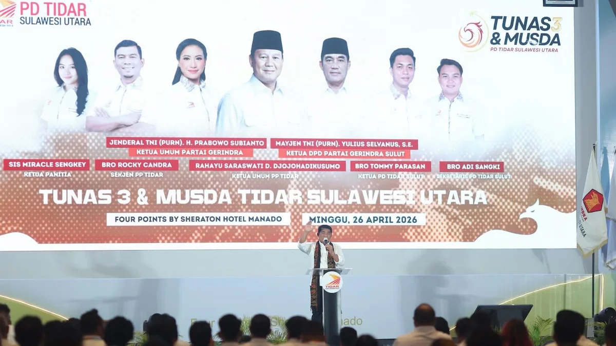 Suasana panggung Tunas 3 dan Musda TIDAR Sulut di Manado