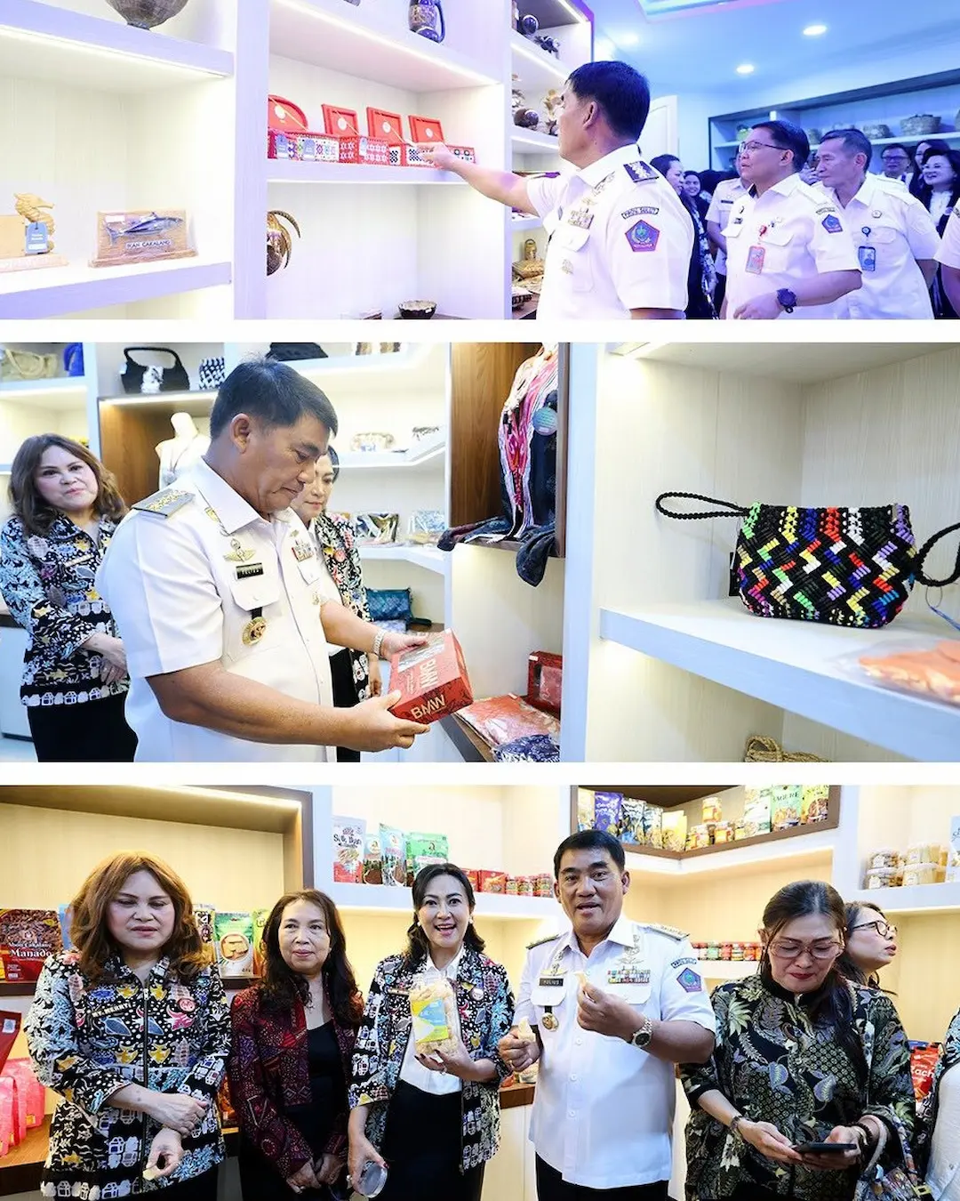 Gubernur Yulius Selvanus meninjau produk UMKM di galeri