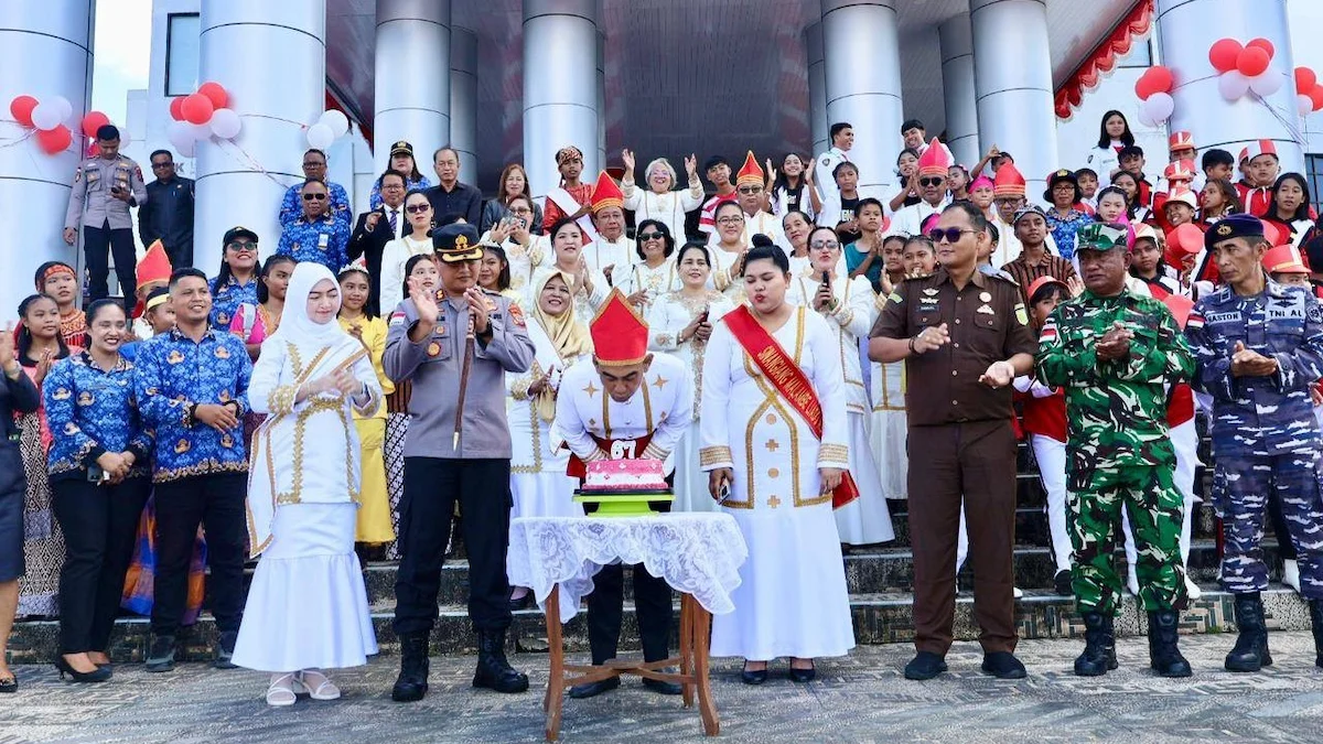 Suasana peringatan Hardiknas 2026 di Talaud bersama siswa dan Forkopimda