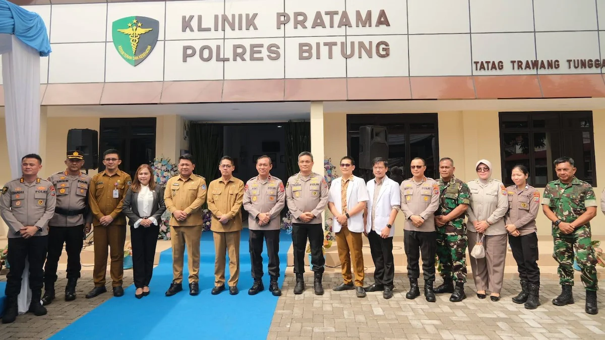 Wakil Wali Kota Bitung dan Forkopimda menghadiri peresmian Klinik Pratama Polres Bitung
