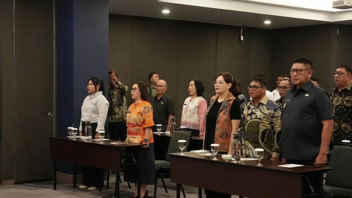 Suasana rapat koordinasi Program Makan Bergizi Gratis bersama pemerintah daerah Sulawesi Utara