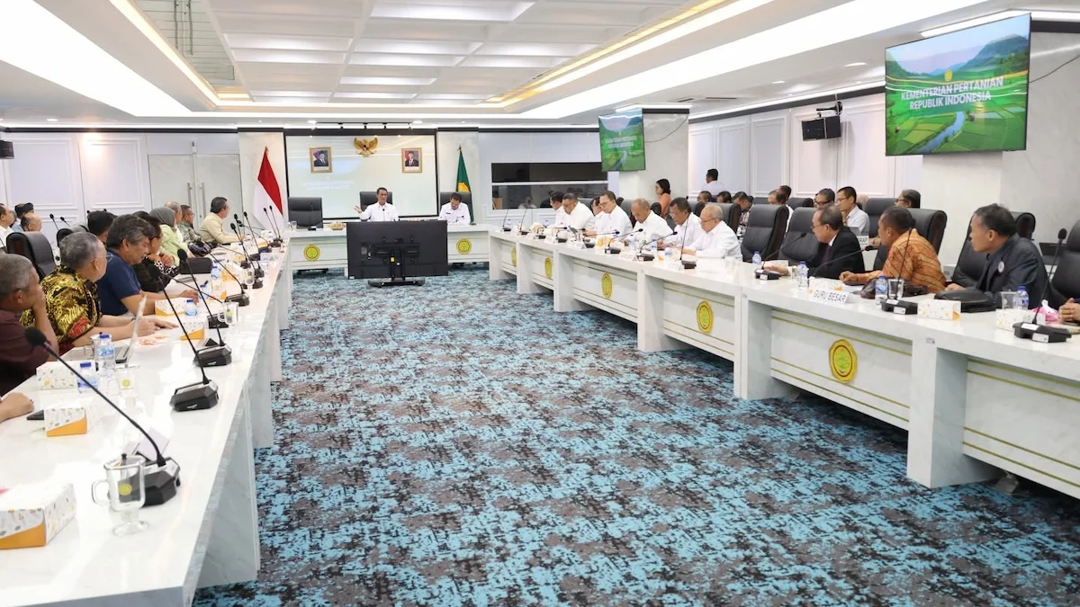 Suasana audiensi Pemerintah Kabupaten Bolaang Mongondow Utara dengan Kementerian Pertanian RI di Jakarta membahas penguatan sektor pertanian